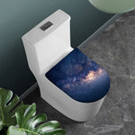 Dark Milky Way Galaxy Space Print Toilet Lid Cover