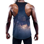 Dark Milky Way Galaxy Space Print Training Tank Top