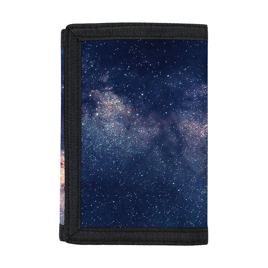 Dark Milky Way Galaxy Space Print Trifold Wallet