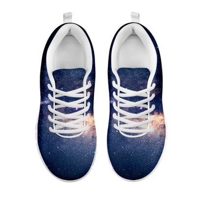 Dark Milky Way Galaxy Space Print White Running Shoes