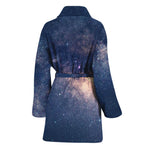 Dark Milky Way Galaxy Space Print Women's Bathrobe