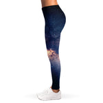 Dark Milky Way Galaxy Space Print Women's Leggings