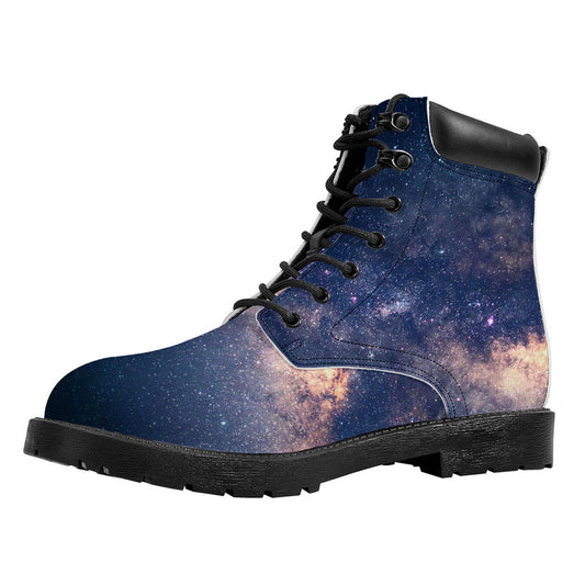 Dark Milky Way Galaxy Space Print Work Boots