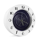 Dark Navy Metal Spiral Print Alarm Clock
