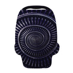 Dark Navy Metal Spiral Print Baby Seat Cover