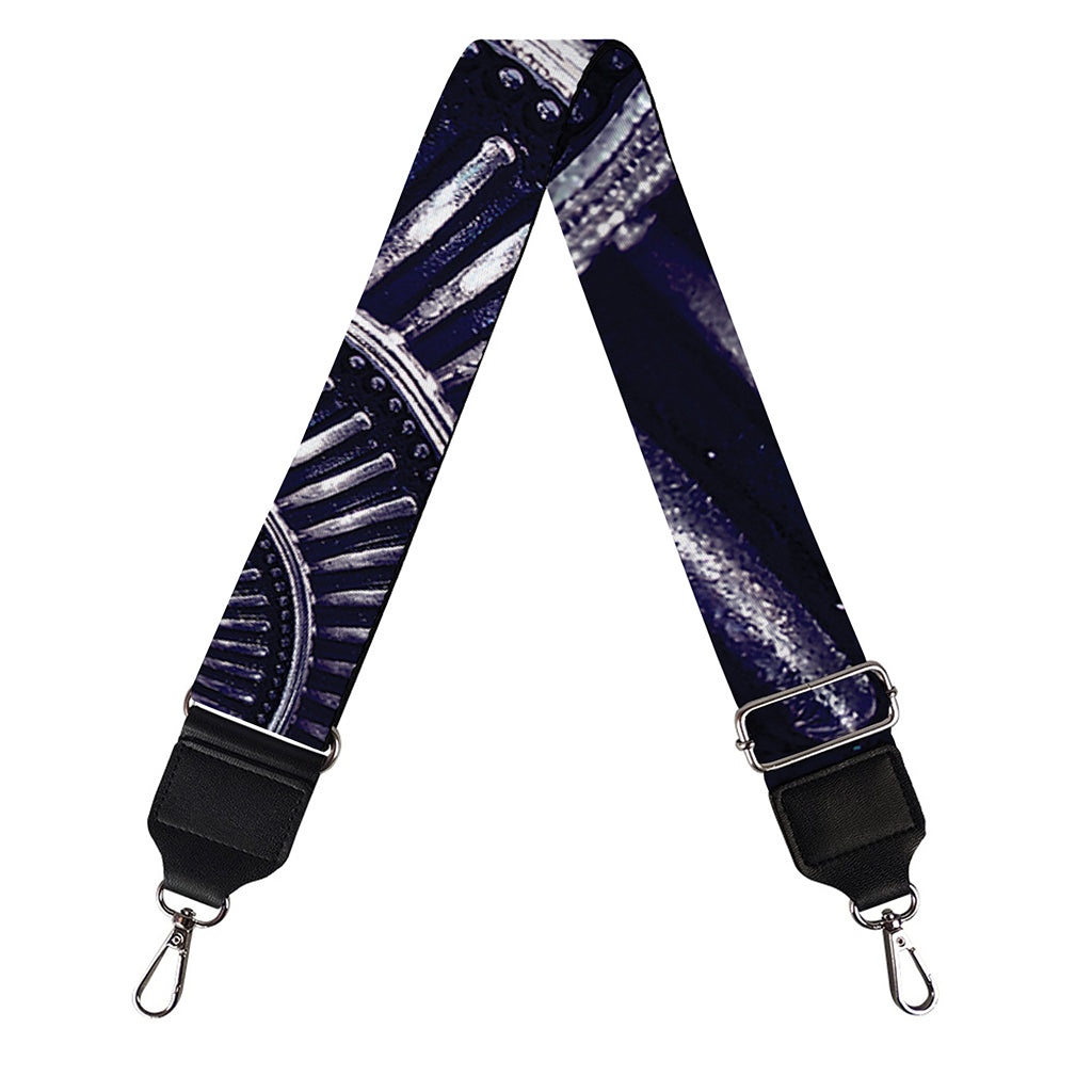 Dark Navy Metal Spiral Print Bag Strap
