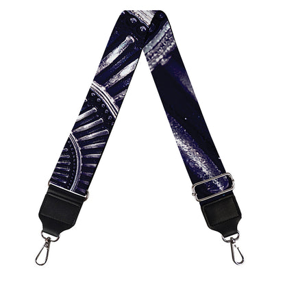Dark Navy Metal Spiral Print Bag Strap