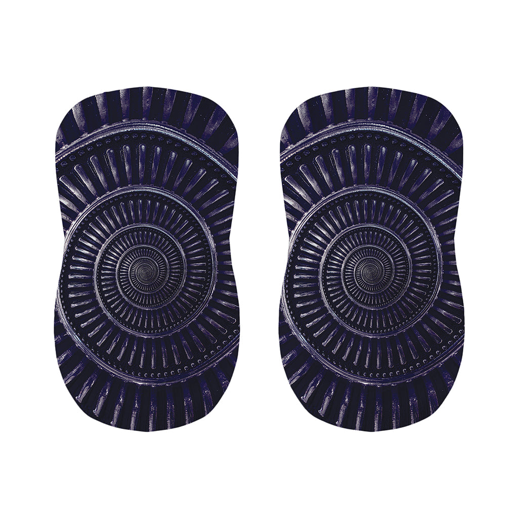 Dark Navy Metal Spiral Print Bar Stool Covers