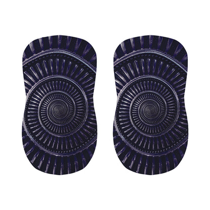 Dark Navy Metal Spiral Print Bar Stool Covers