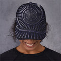 Dark Navy Metal Spiral Print Baseball Cap