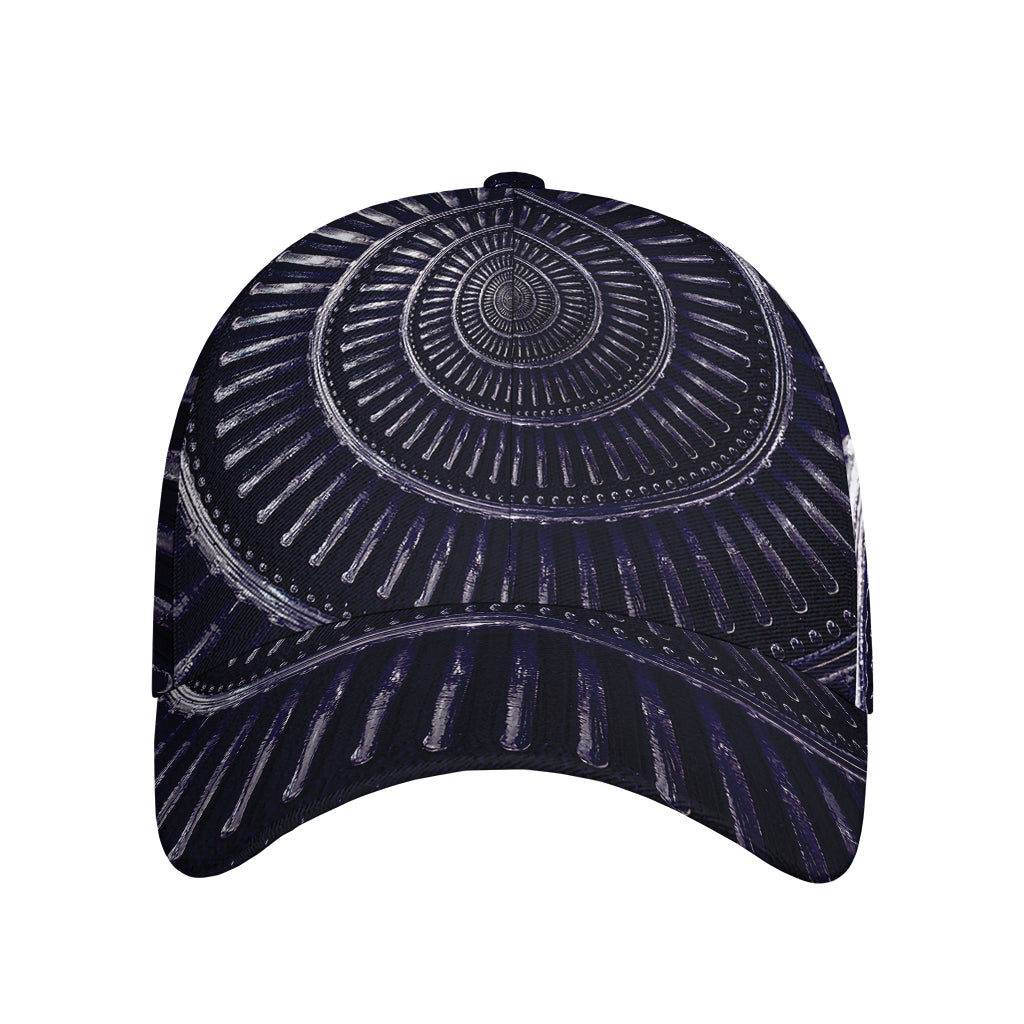 Dark Navy Metal Spiral Print Baseball Cap