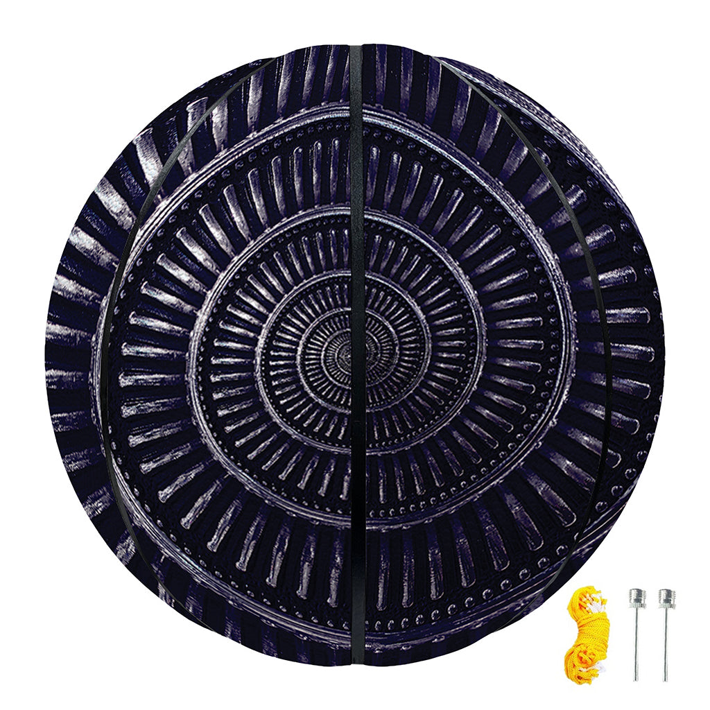 Dark Navy Metal Spiral Print Basketball