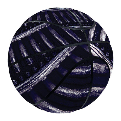 Dark Navy Metal Spiral Print Basketball