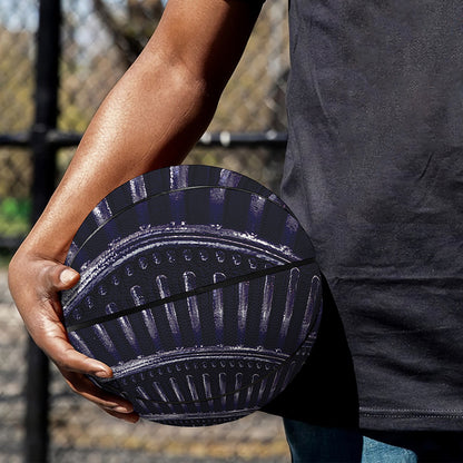 Dark Navy Metal Spiral Print Basketball