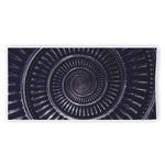 Dark Navy Metal Spiral Print Beach Towel