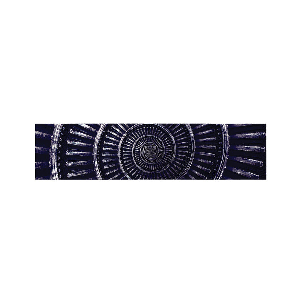 Dark Navy Metal Spiral Print Bed Runner