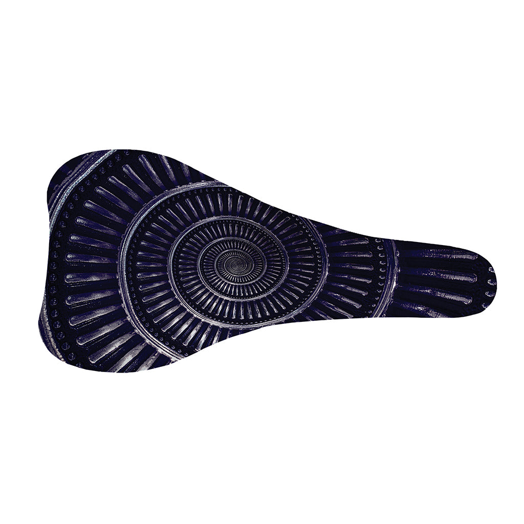 Dark Navy Metal Spiral Print Bicycle Seat Cover