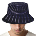 Dark Navy Metal Spiral Print Bucket Hat