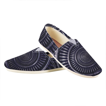 Dark Navy Metal Spiral Print Casual Shoes