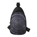 Dark Navy Metal Spiral Print Sling Bag