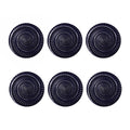 Dark Navy Metal Spiral Print Coaster Set
