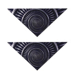 Dark Navy Metal Spiral Print Dog Bandana