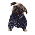 Dark Navy Metal Spiral Print Dog Zip Up Jacket