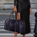 Dark Navy Metal Spiral Print Duffle Bag