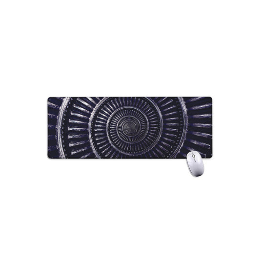 Dark Navy Metal Spiral Print Extended Mouse Pad