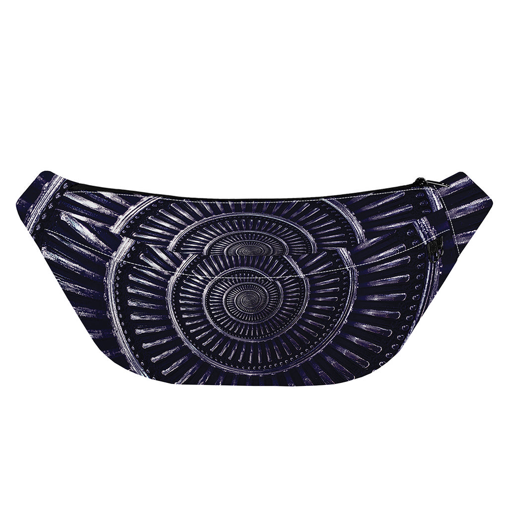 Dark Navy Metal Spiral Print Fanny Pack