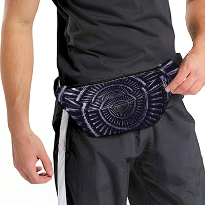 Dark Navy Metal Spiral Print Fanny Pack