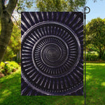 Dark Navy Metal Spiral Print Garden Flag