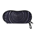Dark Navy Metal Spiral Print Glasses Case