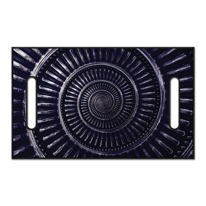 Dark Navy Metal Spiral Print Golf Cart Seat Cover