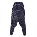 Dark Navy Metal Spiral Print Hammer Pants