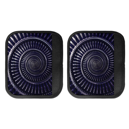 Dark Navy Metal Spiral Print Handle Covers
