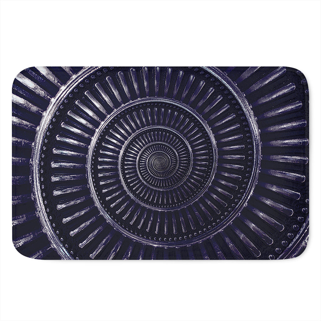 Dark Navy Metal Spiral Print Indoor Door Mat