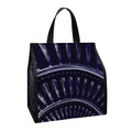 Dark Navy Metal Spiral Print Insulated Lunch Tote