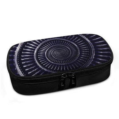 Dark Navy Metal Spiral Print Insulin Cooler Travel Case