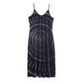 Dark Navy Metal Spiral Print Jersey Midi Cami Dress