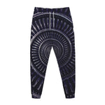 Dark Navy Metal Spiral Print Jogger Pants