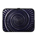 Dark Navy Metal Spiral Print Laptop Sleeve