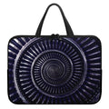 Dark Navy Metal Spiral Print Laptop Sleeve With Handle