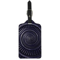 Dark Navy Metal Spiral Print Luggage Tag