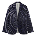 Dark Navy Metal Spiral Print Men's Blazer