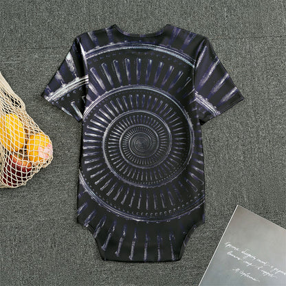 Dark Navy Metal Spiral Print Men's Bodysuit