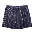 Dark Navy Metal Spiral Print Mesh Shorts
