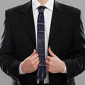 Dark Navy Metal Spiral Print Necktie