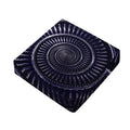 Dark Navy Metal Spiral Print Outdoor Seat Cushion Cover