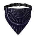 Dark Navy Metal Spiral Print Over The Collar Dog Bandana